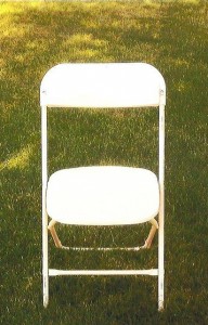 White Chairs for rent New Paris Tent Rentals