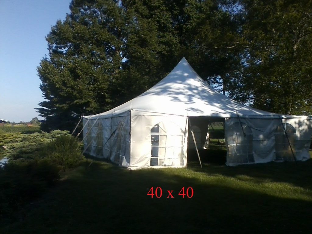 40x40 tent with sides for rent