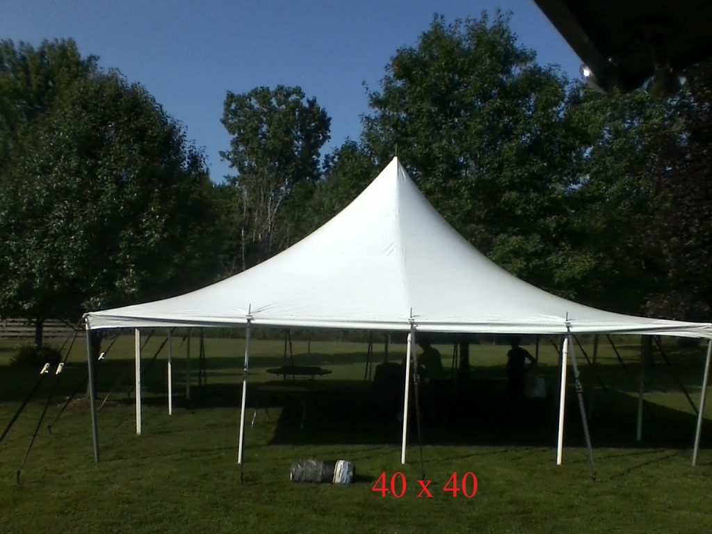 40x40 tent without sides for rent