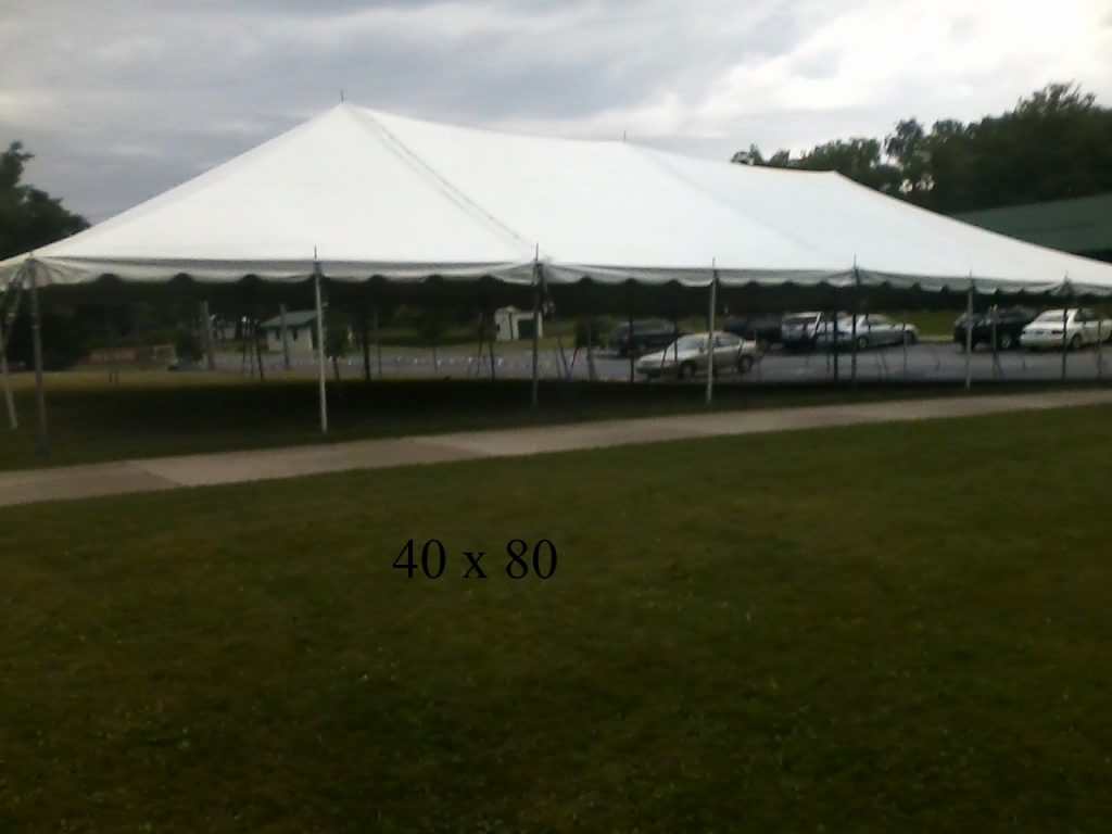 40x80 tent rental for events elkart county indiana