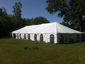 40x100 tent for rent Elkhart Kosciusko county