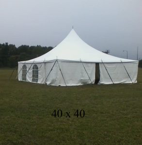40x40 tent for event rental