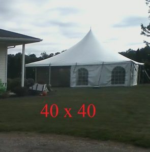 40x40 tent for hire